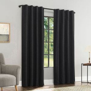 Sun Zero - 40"x96" Sun Zero Treviso Linen Blend Magnetic Clos Black